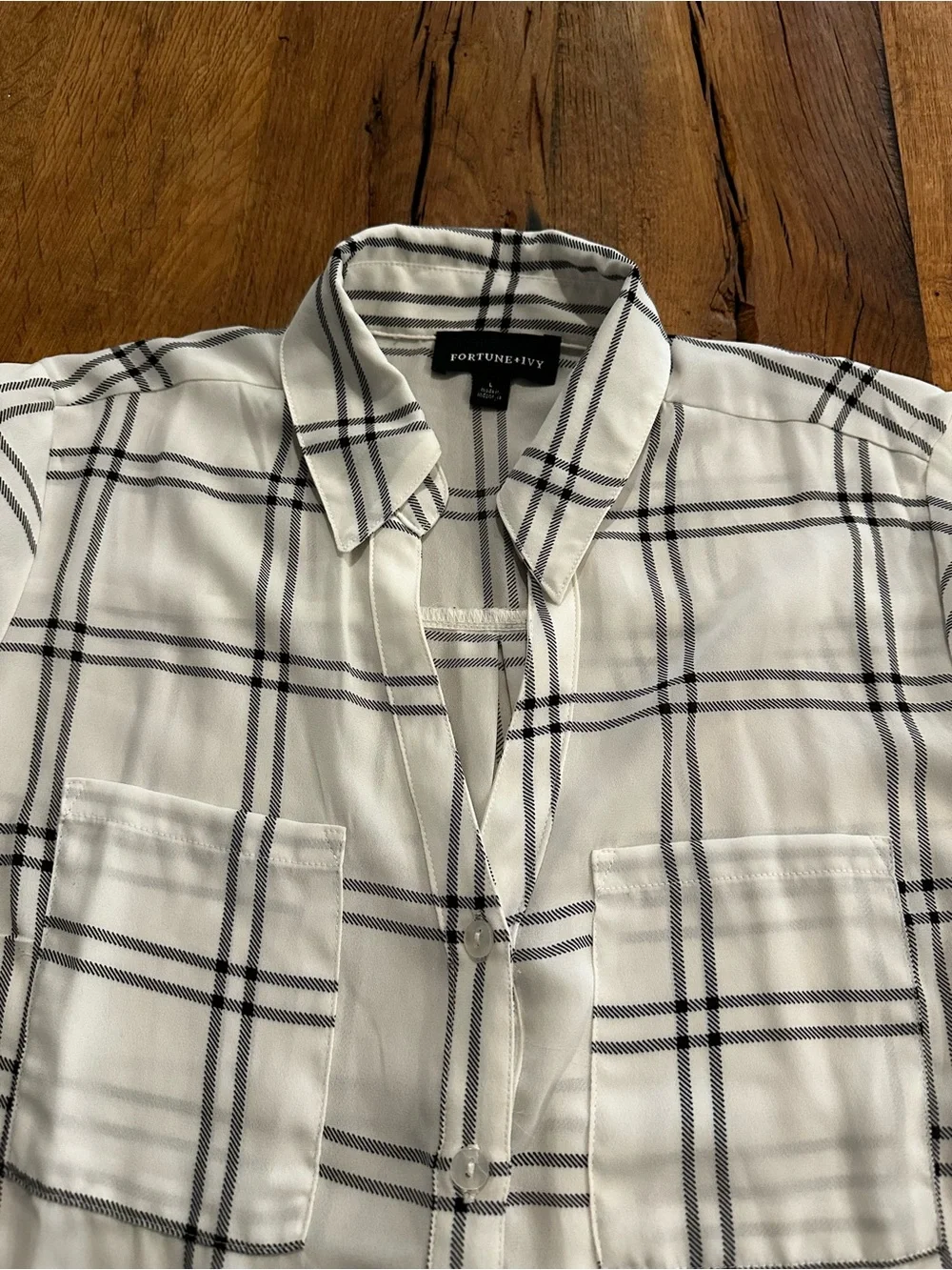 Fortune + Ivy | Tops | Fortune Ivy Christelle Button Down Blouse | Poshmark